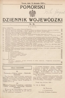 Pomorski Dziennik Wojewódzki. 1929, nr 26