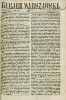 Kurjer Warszawski. 1856, № 4 (4 stycznia)