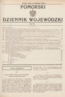 Pomorski Dziennik Wojewódzki. 1929, nr 27