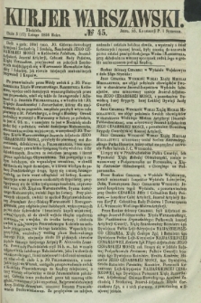 Kurjer Warszawski. 1856, № 45 (17 lutego)