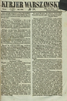 Kurjer Warszawski. 1856, № 58 (1 marca)