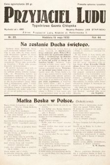 Przyjaciel Ludu. 1932, nr 20