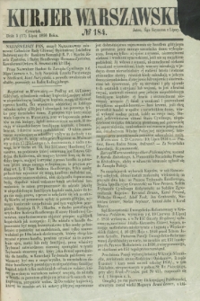 Kurjer Warszawski. 1856, № 184 (17 lipca)