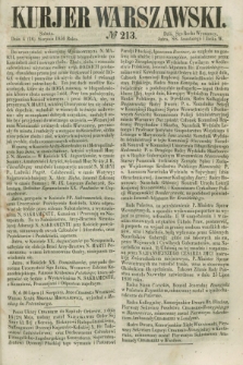 Kurjer Warszawski. 1856, № 213 (16 sierpnia)