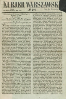 Kurjer Warszawski. 1856, № 246 (20 września)