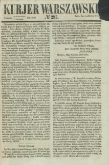 Kurjer Warszawski. 1856, № 295 (9 listopada)