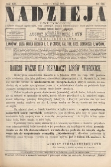 Nadzieja : dwutygodnik z wykazem bieżących ciągnień losów, listów zastawnych, obligacyj indemnizacyjnych innych papierów wartościowych : wiadomości bankowe, kolejowe, ekonomiczne. 1896, nr 250