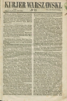 Kurjer Warszawski. 1857, № 12 (14 stycznia)