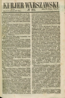 Kurjer Warszawski. 1857, № 214 (18 sierpnia)
