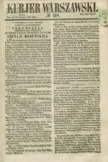 Kurjer Warszawski. 1857, № 218 (22 sierpnia)