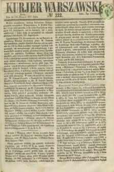 Kurjer Warszawski. 1857, № 222 (26 sierpnia)
