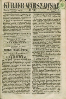 Kurjer Warszawski. 1857, № 233 (6 września)