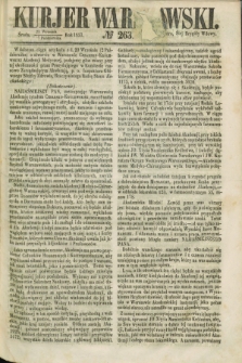 Kurjer Warszawski. 1857, № 263 (7 października)