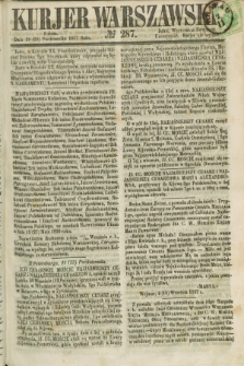 Kurjer Warszawski. 1857, № 287 (31 października)