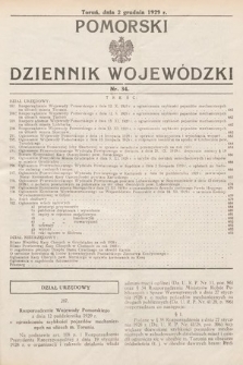 Pomorski Dziennik Wojewódzki. 1929, nr 34