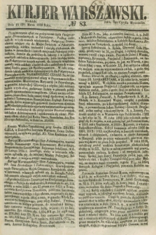 Kurjer Warszawski. 1858, № 83 (28 marca)