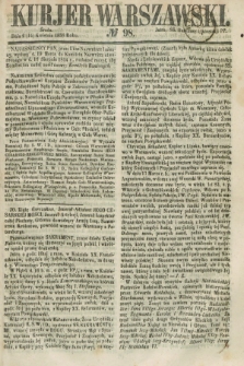 Kurjer Warszawski. 1858, № 98 (14 kwietnia)