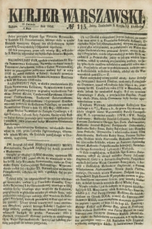 Kurjer Warszawski. 1858, № 115 (1 maja)