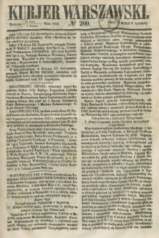 Kurjer Warszawski. 1858, № 200 (1 sierpnia)