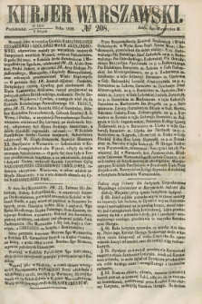 Kurjer Warszawski. 1858, № 208 (9 sierpnia)