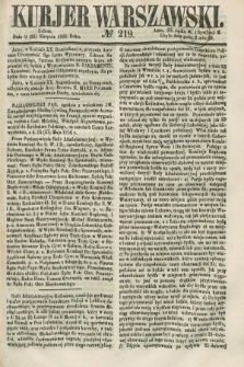 Kurjer Warszawski. 1858, № 219 (21 sierpnia)