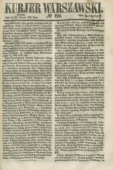 Kurjer Warszawski. 1858, № 220 (22 sierpnia)