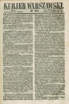 Kurjer Warszawski. 1858, № 242 (14 września)