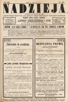 Nadzieja : dwutygodnik z wykazem bieżących ciągnień losów, listów zastawnych, obligacyj indemnizacyjnych innych papierów wartościowych : wiadomości bankowe, kolejowe, ekonomiczne. 1896, nr 268