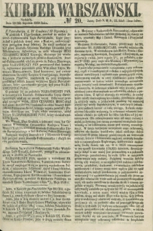 Kurjer Warszawski. 1860, № 20 (22 stycznia) + dod.