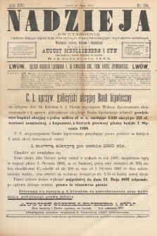 Nadzieja : dwutygodnik z wykazem bieżących ciągnień losów, listów zastawnych, obligacyj indemnizacyjnych innych papierów wartościowych : wiadomości bankowe, kolejowe, ekonomiczne. 1897, nr 280