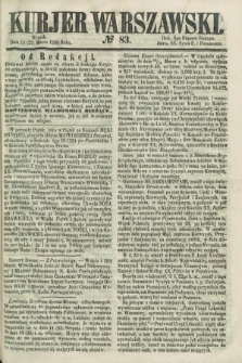 Kurjer Warszawski. 1860, № 83 (27 marca)