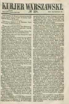 Kurjer Warszawski. 1860, № 218 (21 sierpnia)