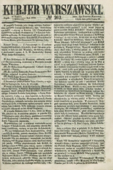 Kurjer Warszawski. 1860, № 262 (5 października) + dod.