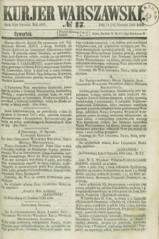 Kurjer Warszawski. 1863, № 17 (22 stycznia) + dod.