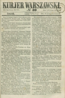 Kurjer Warszawski. 1863, № 40 (19 lutego)