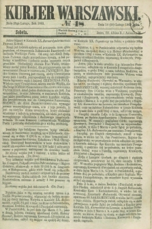 Kurjer Warszawski. 1863, № 48 (28 lutego) + dod.