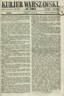 Kurjer Warszawski. 1863, № 207 (12 września)