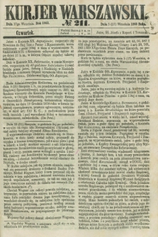 Kurjer Warszawski. 1863, № 211 (17 września)