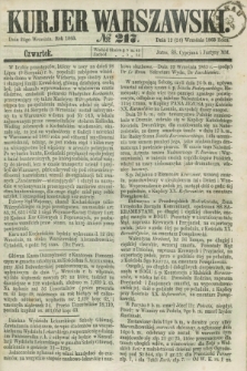 Kurjer Warszawski. 1863, № 217 (24 września) + dod.