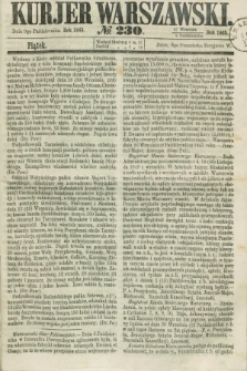 Kurjer Warszawski. 1863, № 230 (9 października)