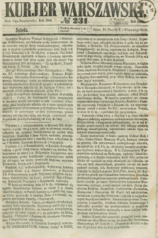 Kurjer Warszawski. 1863, № 231 (10 października) + dod.