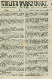 Kurjer Warszawski. 1863, № 243 (24 października)
