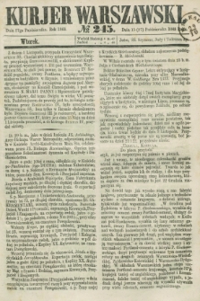 Kurjer Warszawski. 1863, № 245 (27 października) + dod.