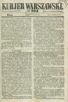 Kurjer Warszawski. 1863, № 263 (17 listopada)