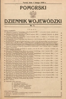 Pomorski Dziennik Wojewódzki. 1930, nr 3