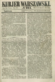 Kurjer Warszawski. 1864, № 214 (19 września) + dod.