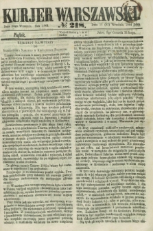 Kurjer Warszawski. 1864, № 218 (23 września)