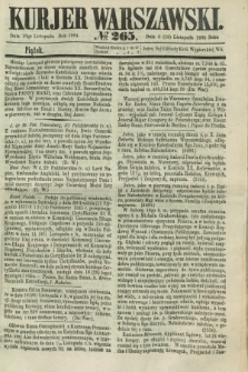 Kurjer Warszawski. 1864, № 265 (18 listopada) + dod.