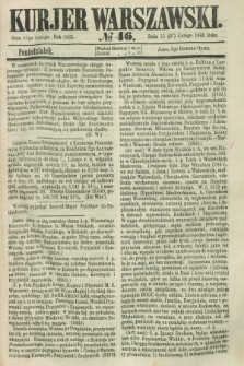 Kurjer Warszawski. 1865, № 46 (27 lutego)