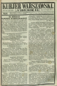 Kurjer Warszawski. R.44 [i.e.45], № 163 (21 lipca 1865) + dod.